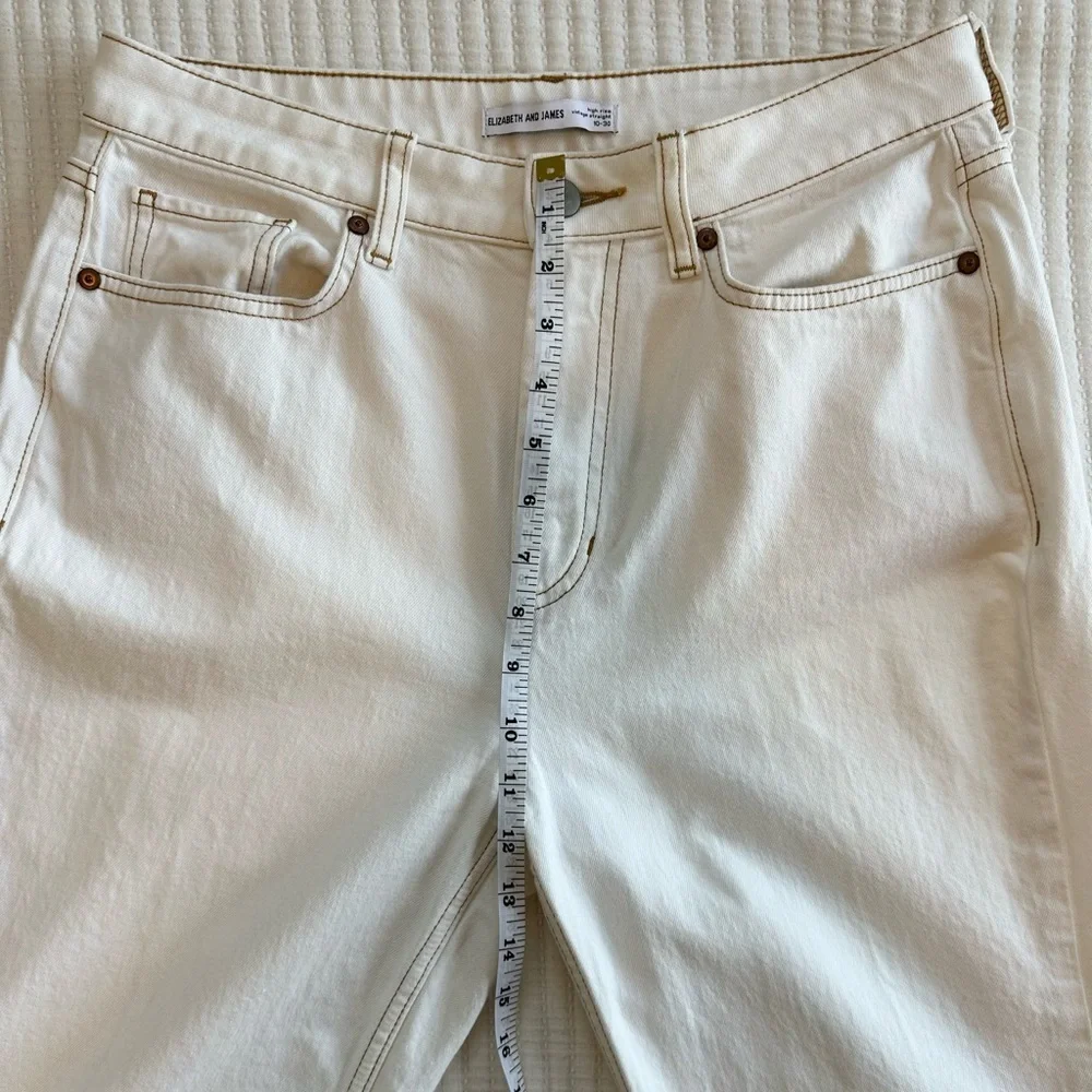Elizabeth and James High Rise Straight Leg Off White Jeans - Picture 7 of 9